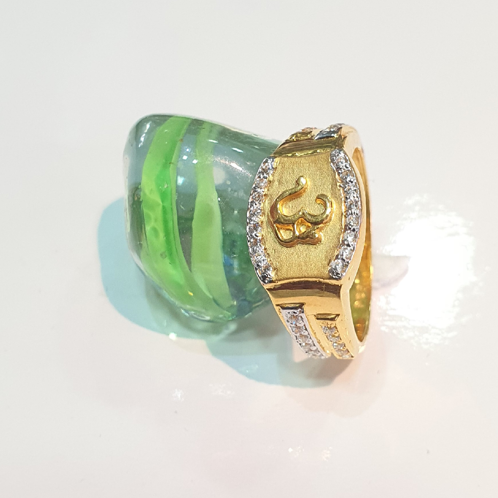 22k gold om design ring - Image 4