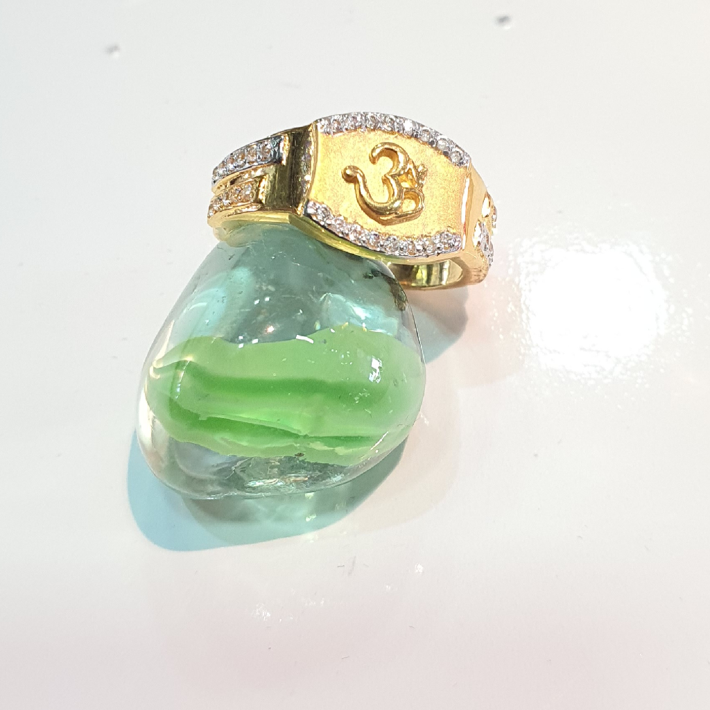 22k gold om design ring - Image 2
