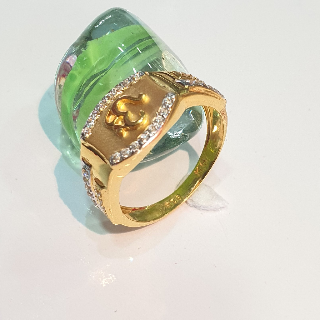 22k gold om design ring