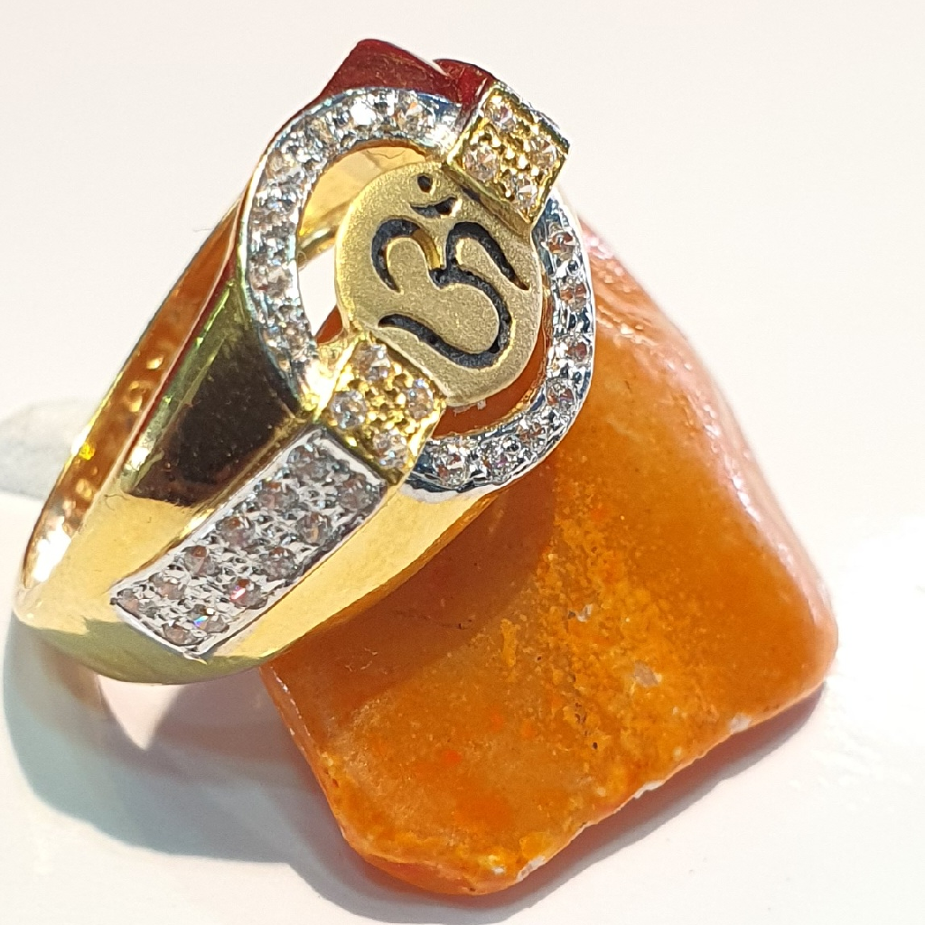 916 22K Om Design Alloy Ring - Image 3
