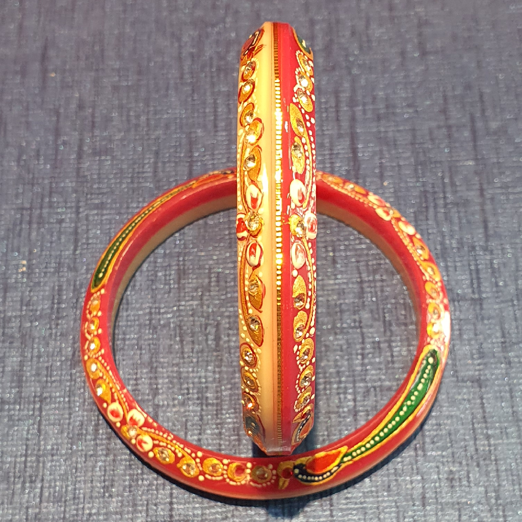 Gold Pink And White Fancy Chudi - Image 2