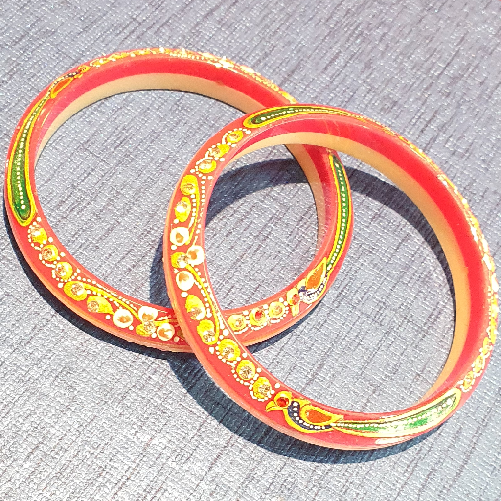 Gold Pink And White Fancy Chudi