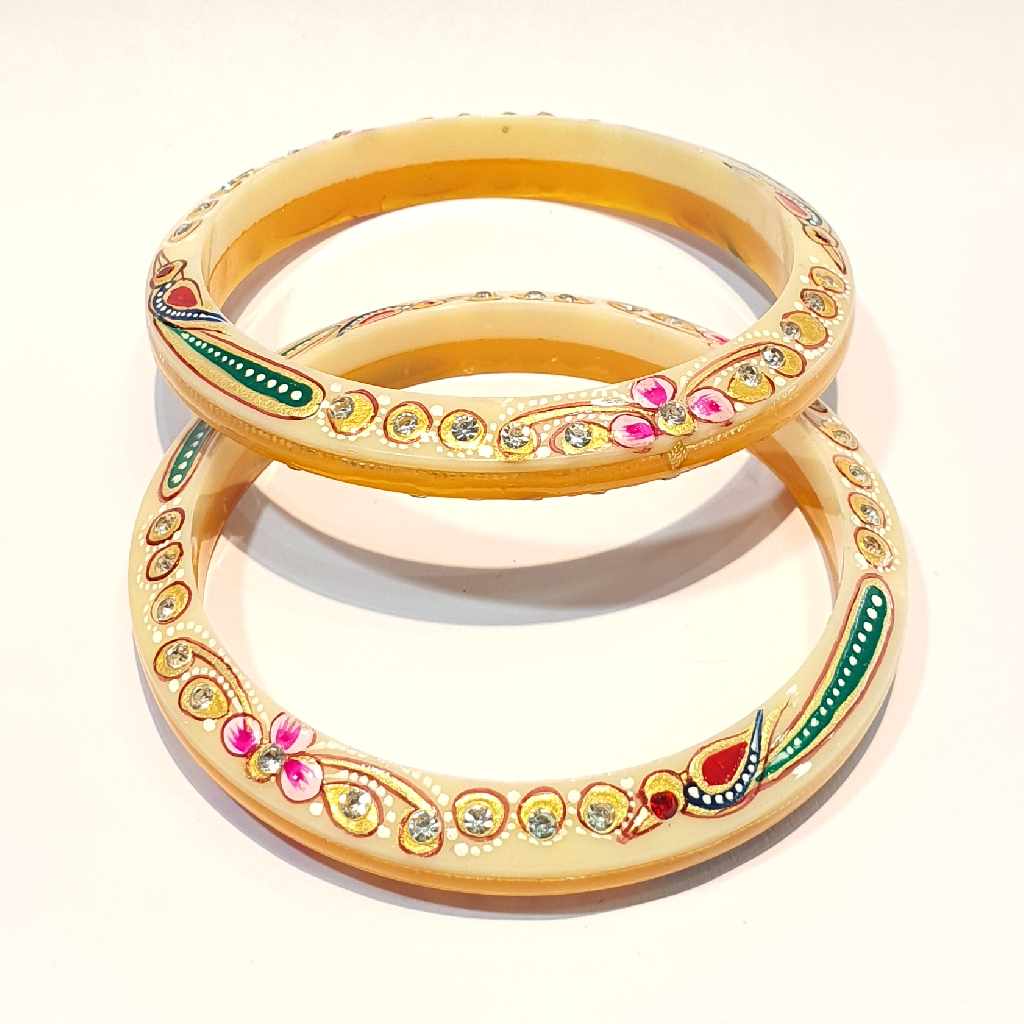 Gold Yellow And White Fancy Design Chudi