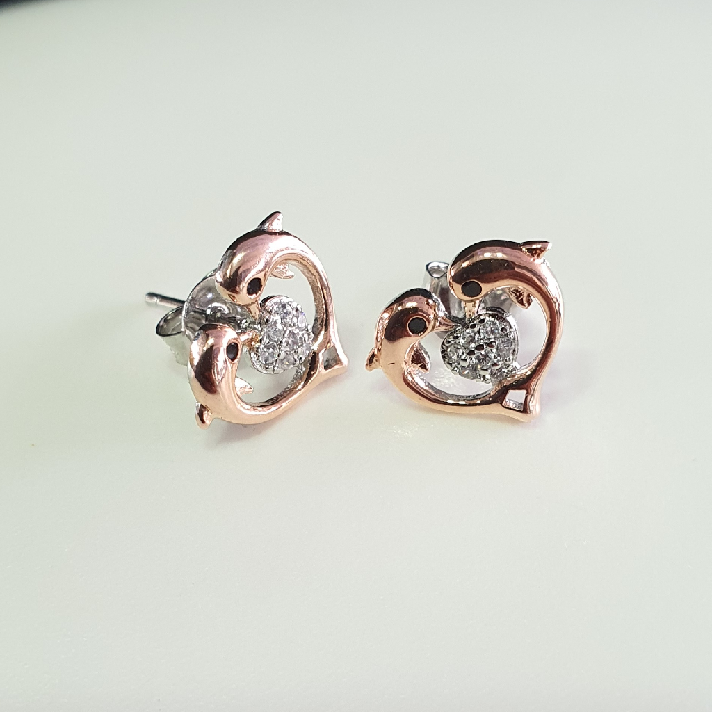 925 Sterling Silver Roj Gold Earrings