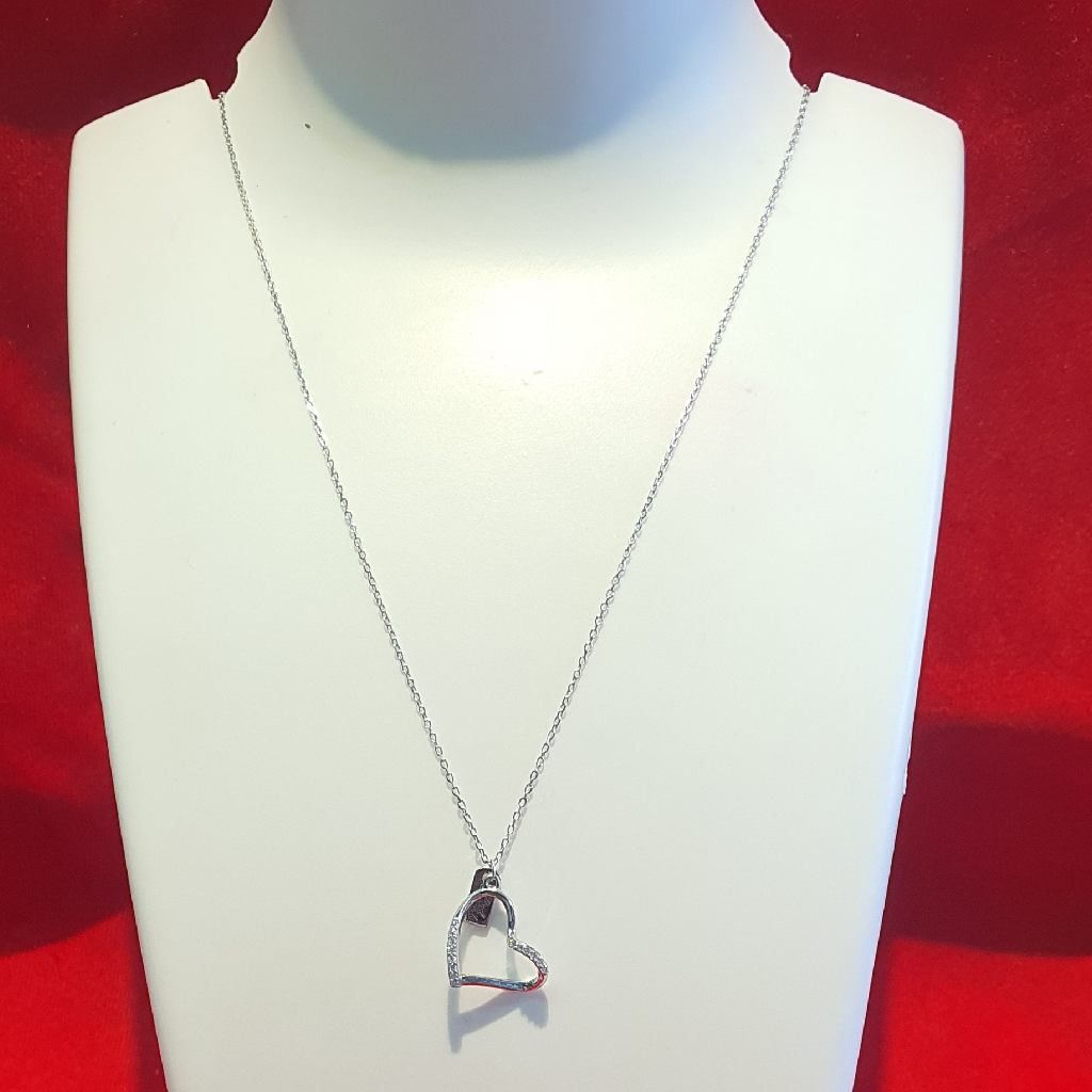 92.5 Silver Heart Sterling Necklace