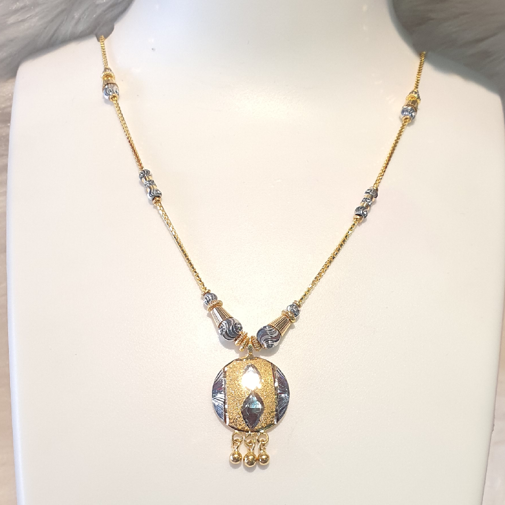 91.6 rhodium fancy design necklace