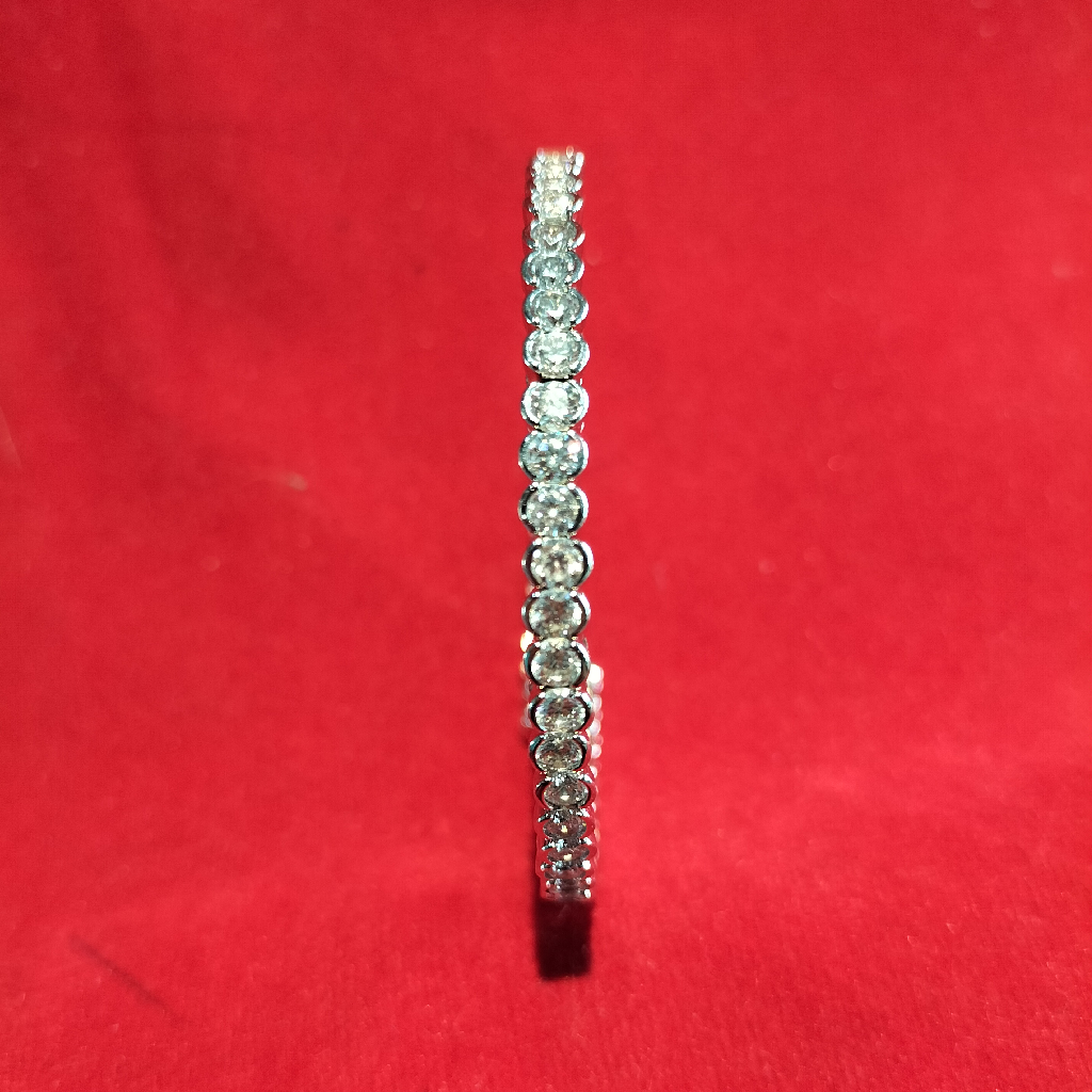 92.5 silver ladies diamond kada - Image 2