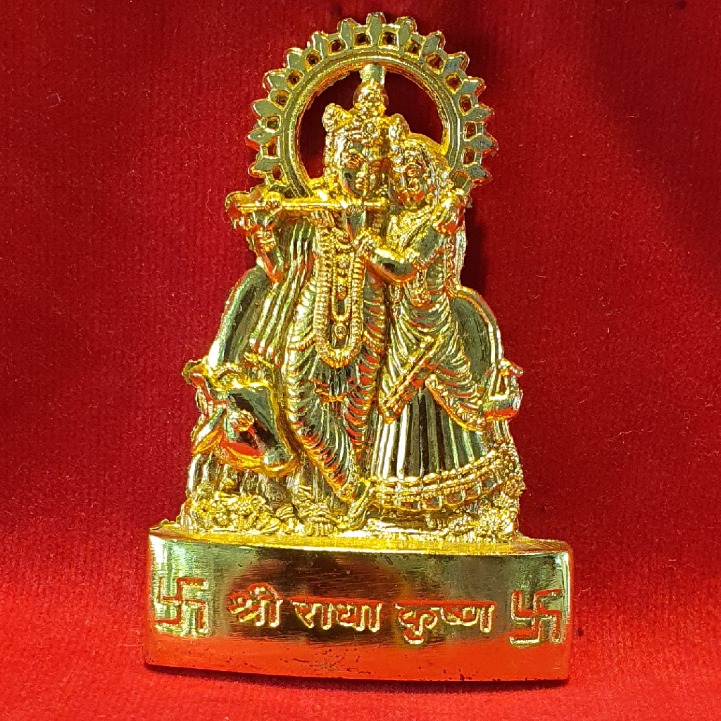 24 carat goldan Polish radha krishna murti