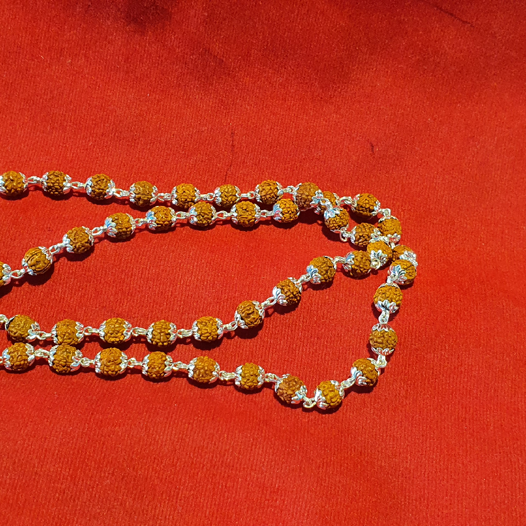Silver rudrax men's mala - Image 2