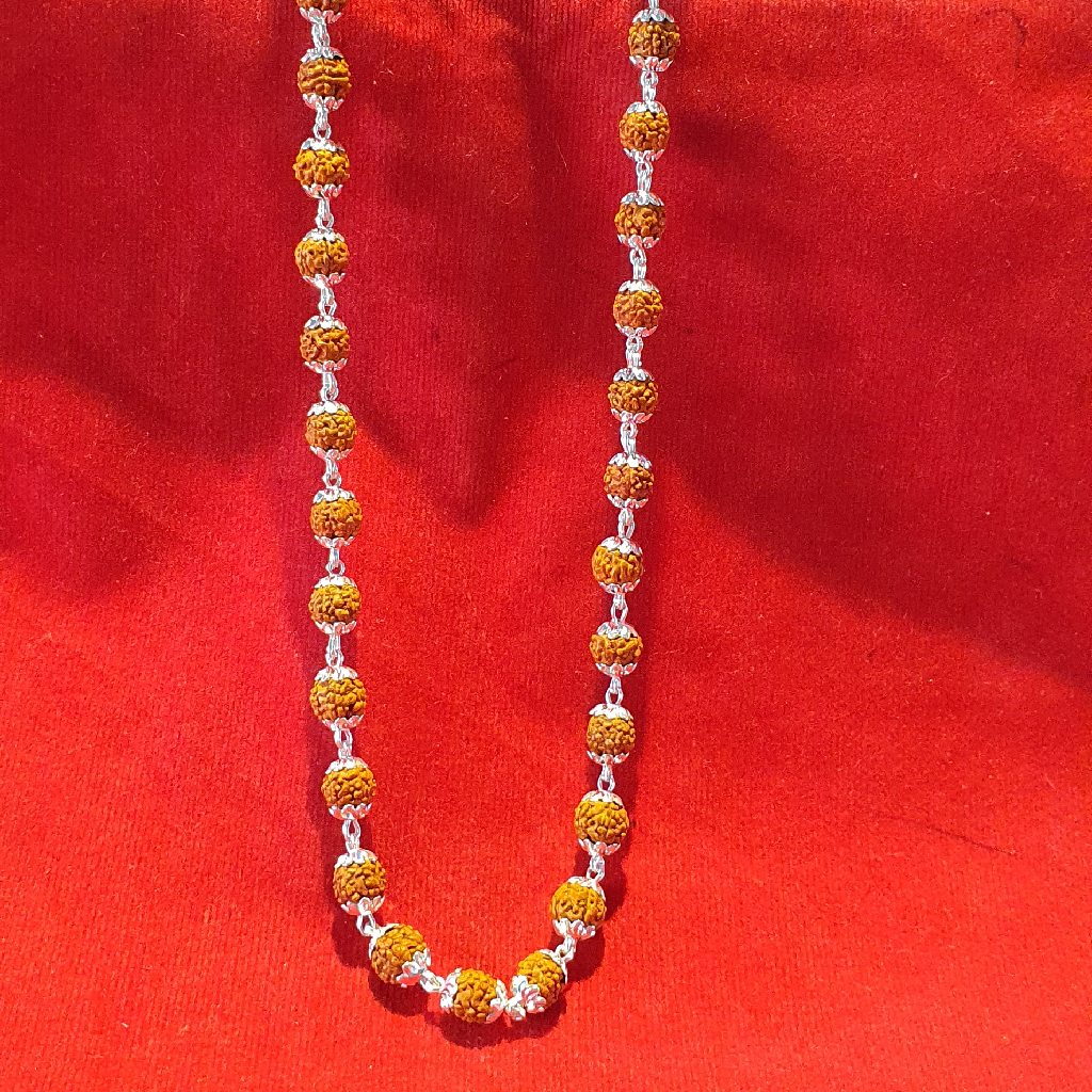 Silver rudrax men's mala