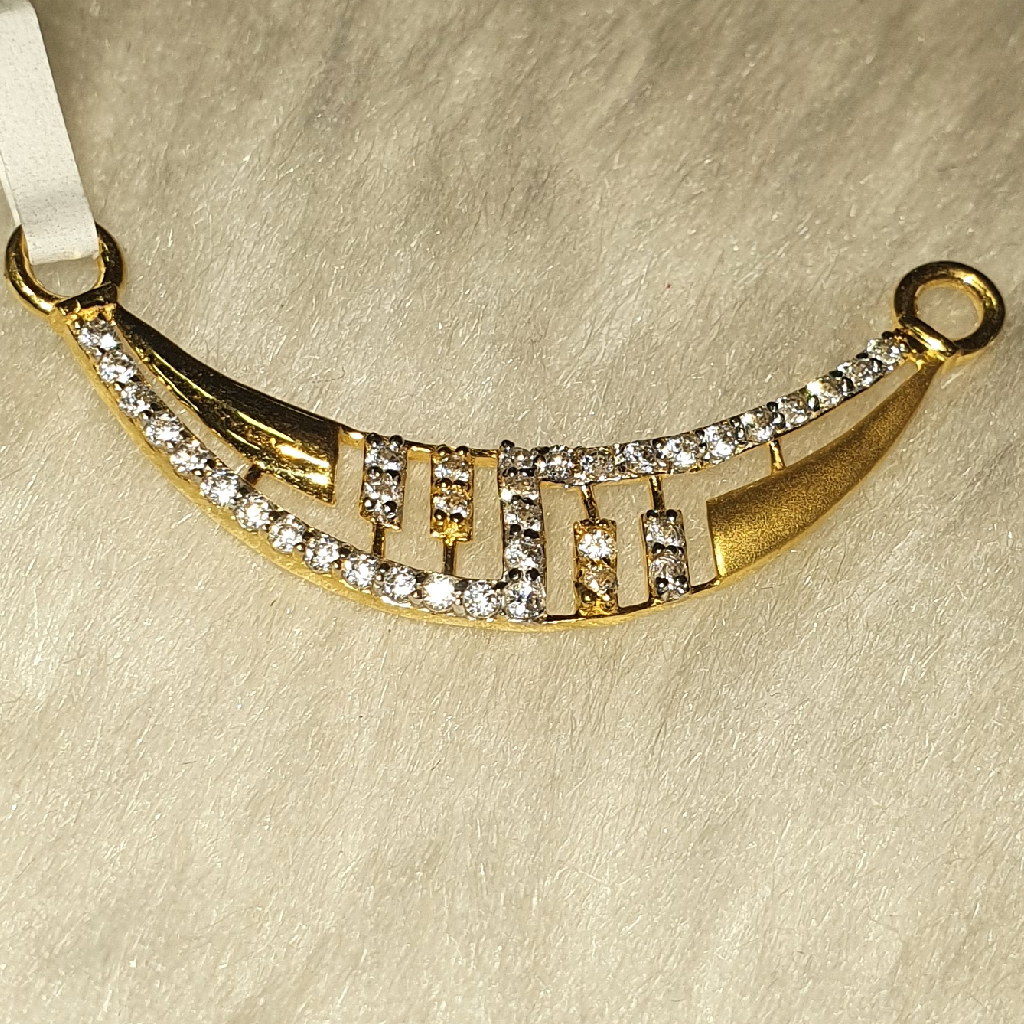 Cz diamond mangalsutra pendant