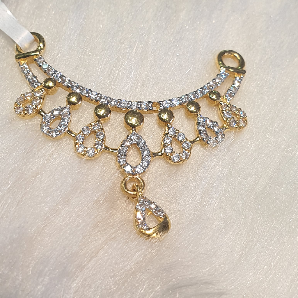 Cz diamond mangalsutra pendant