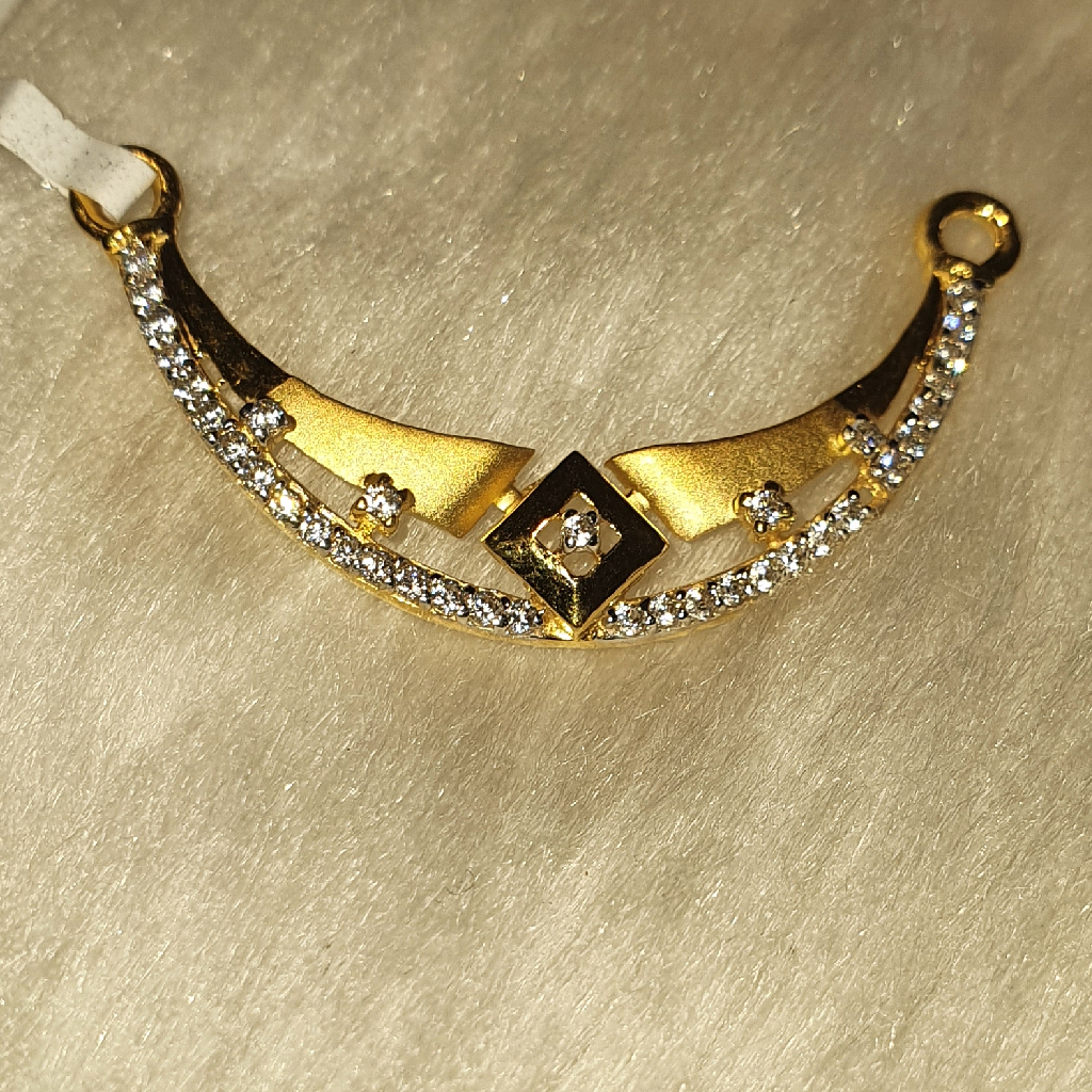 Cz diamond mangalsutra pendant
