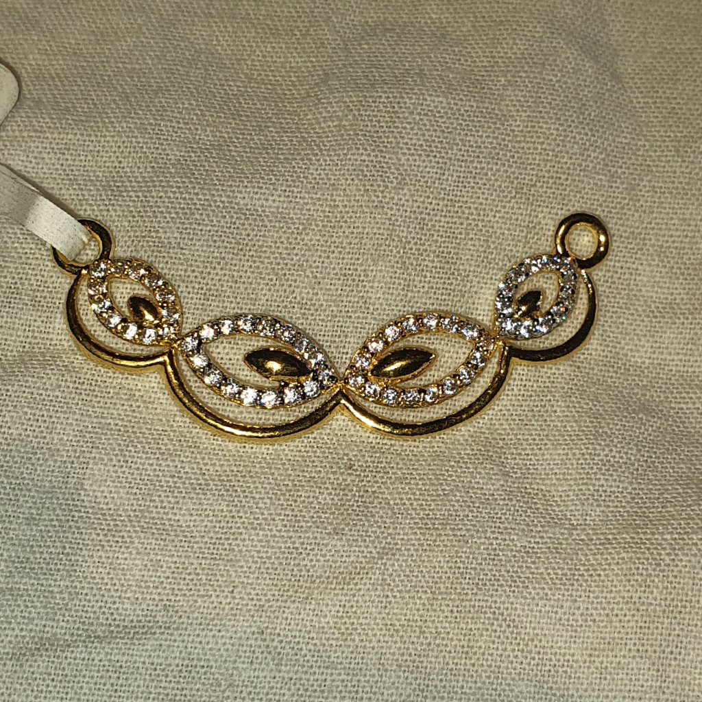 Cz diamond mangalsutra pendant