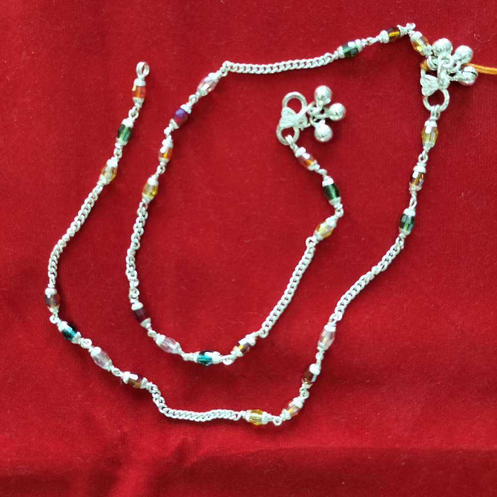 Silver moti payal