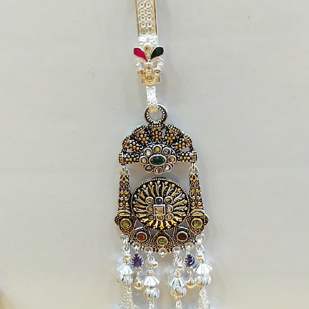 New silver with color stone juda