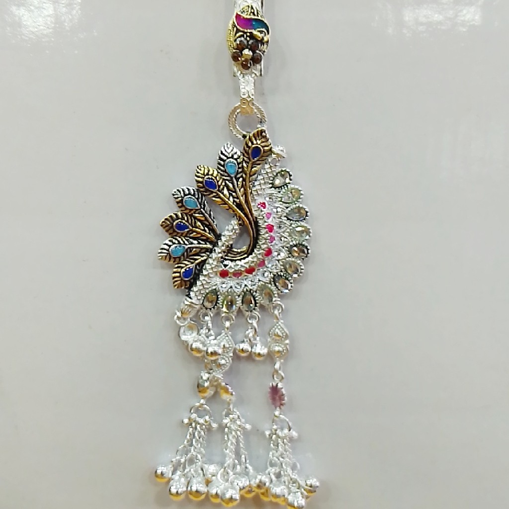 silver peacock feather design juda