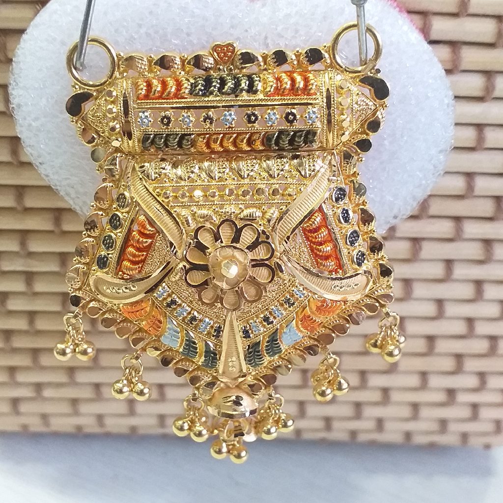 22k gold kalkati mangalsutra pendant