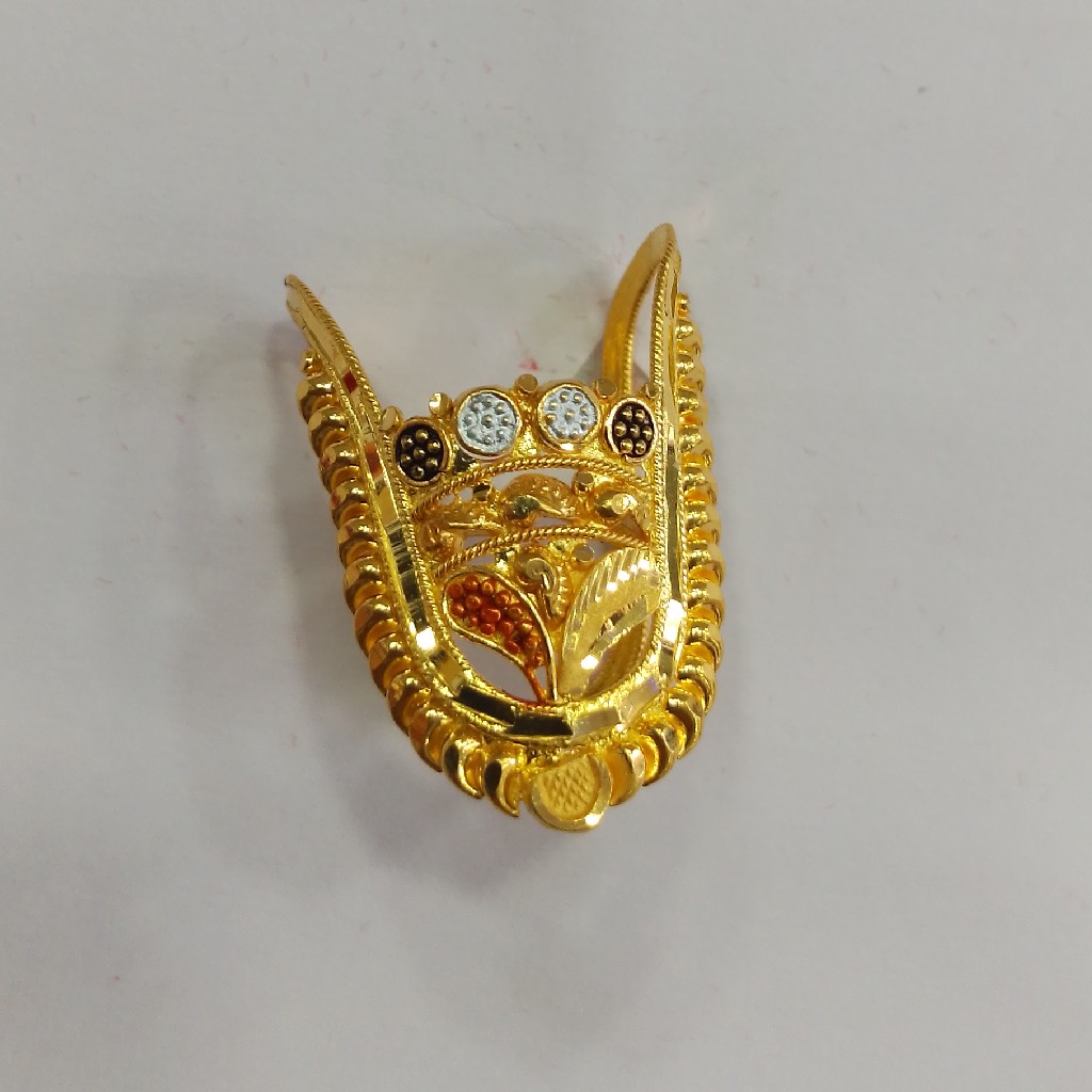 22k horse gold ring