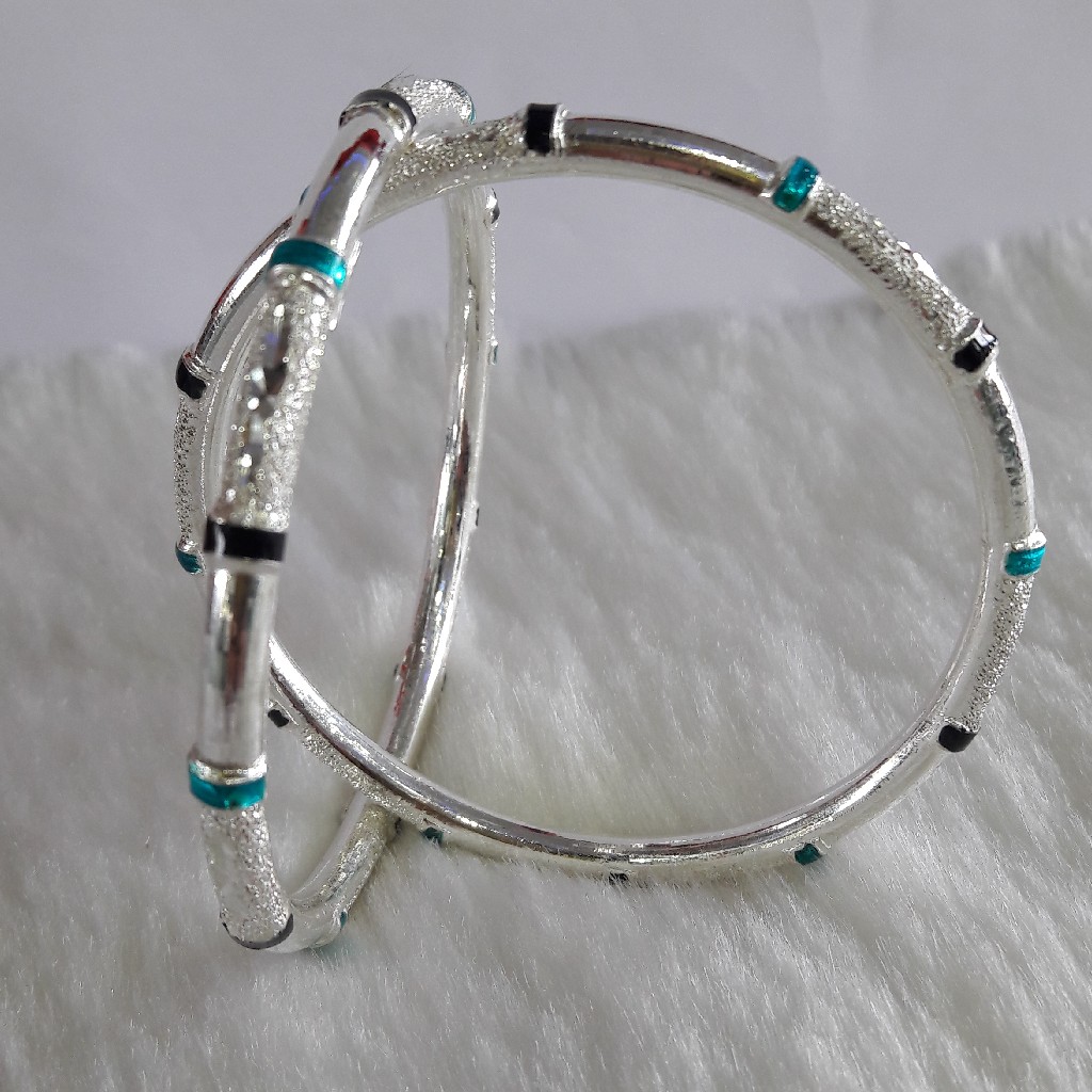 New fancy silver bangles