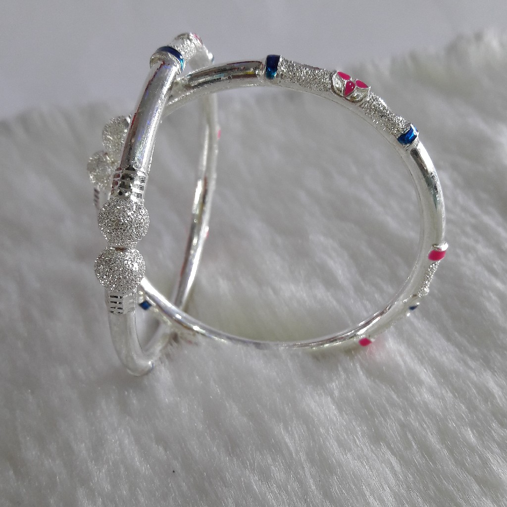New fancy silver bangles