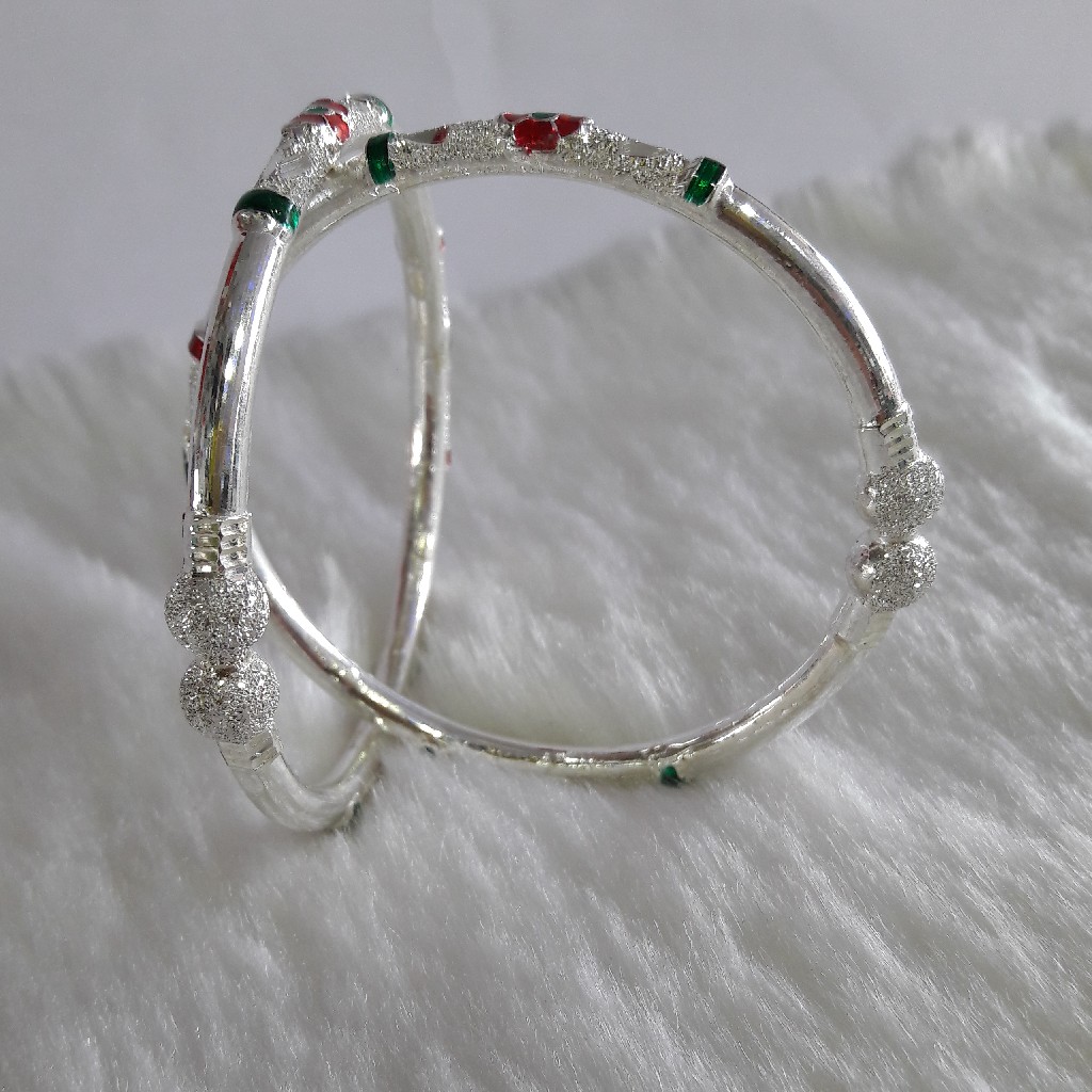New fancy silver bangles