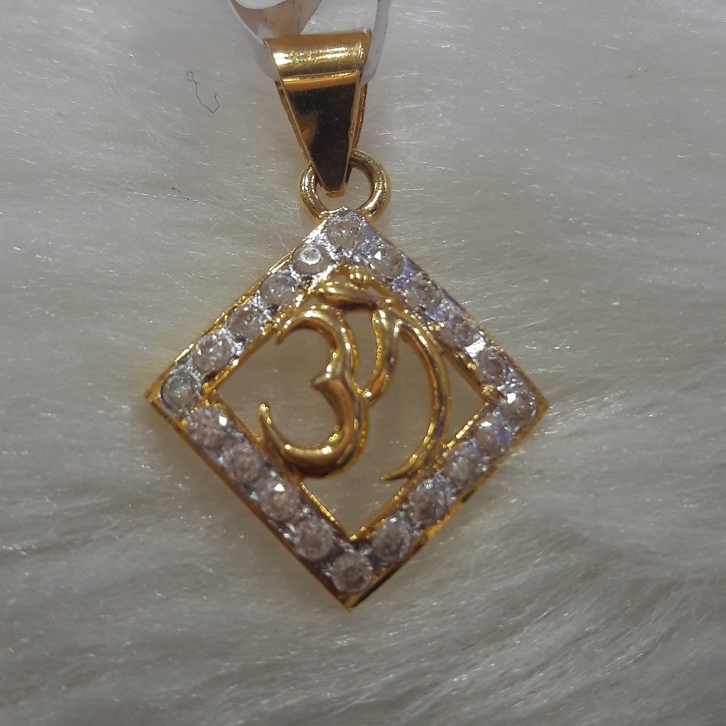antique Diamond Om pendant 22kgold