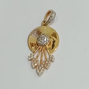 916 CZ Gold New Stylish Design Hallmark Pendat