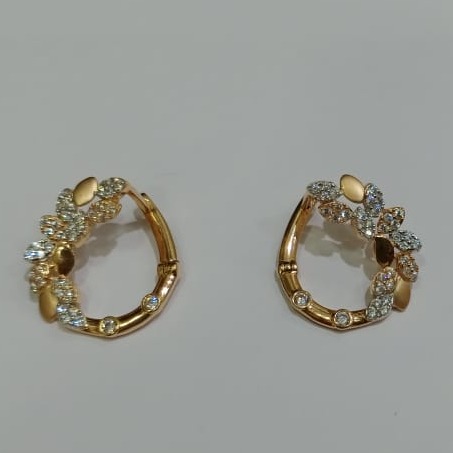 916 Hallmark Gold Leaves Design Earring