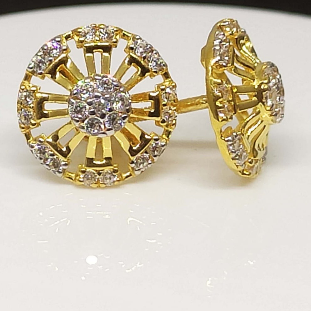 916 CZ Gold dainty Design Earring