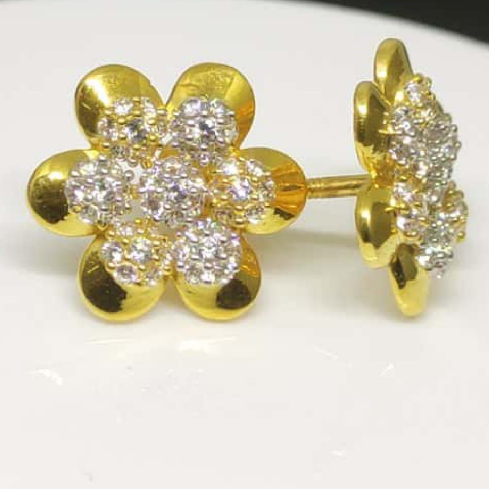 916 gold fancy design earring