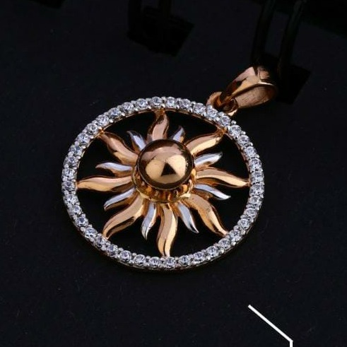 22K Gold Surya Pendant