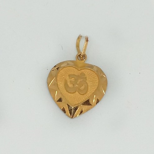 916 Gold Om Design Pendant MJ-P003