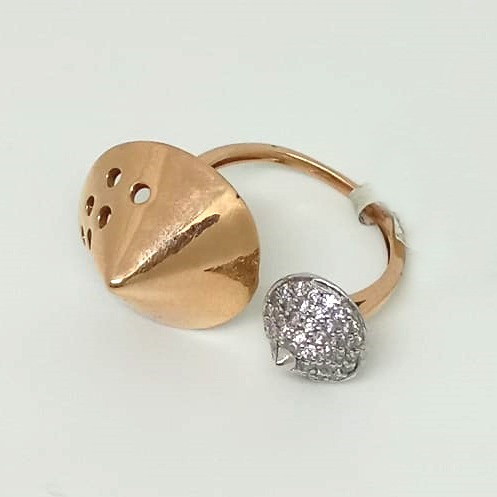 18KT Rose Gold Attractive Ladies Ring MJ-LR007