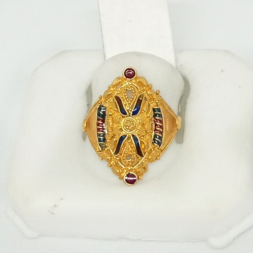 22KT Gold Traditional Ladies Ring ML-LR003