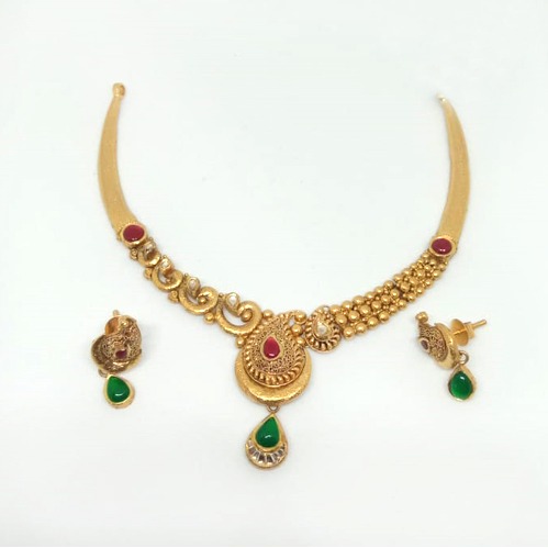 916 Gold Antique Necklace Set ML-N004