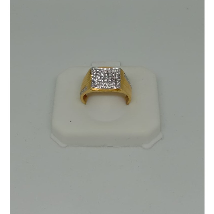 916 Gold CZ Gents Ring MJ-R006