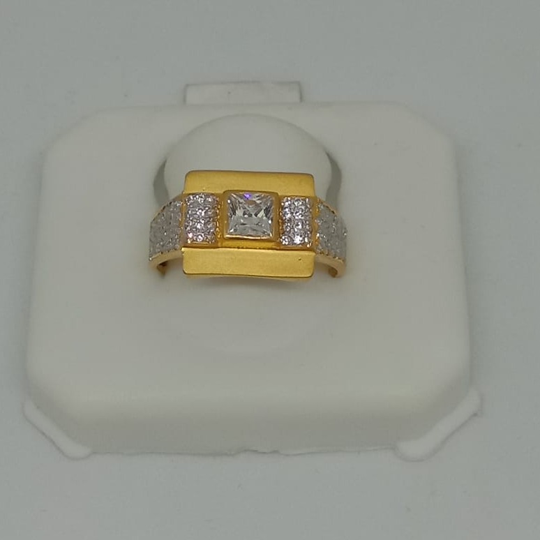 916 Gold CZ Ring For Men MJ-R003