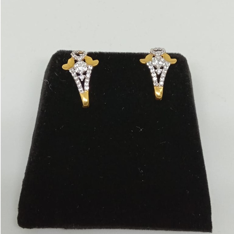 916 Gold CZ Designer Earring MJ-E015