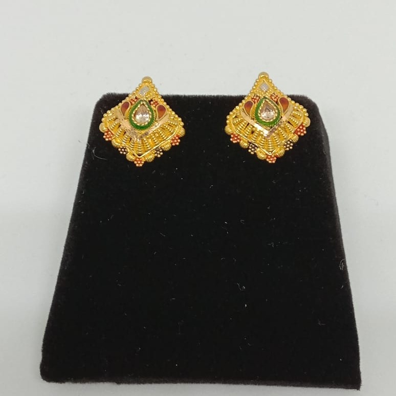 916 Hallmark Plain Gold Rawa Buti MJ-E011