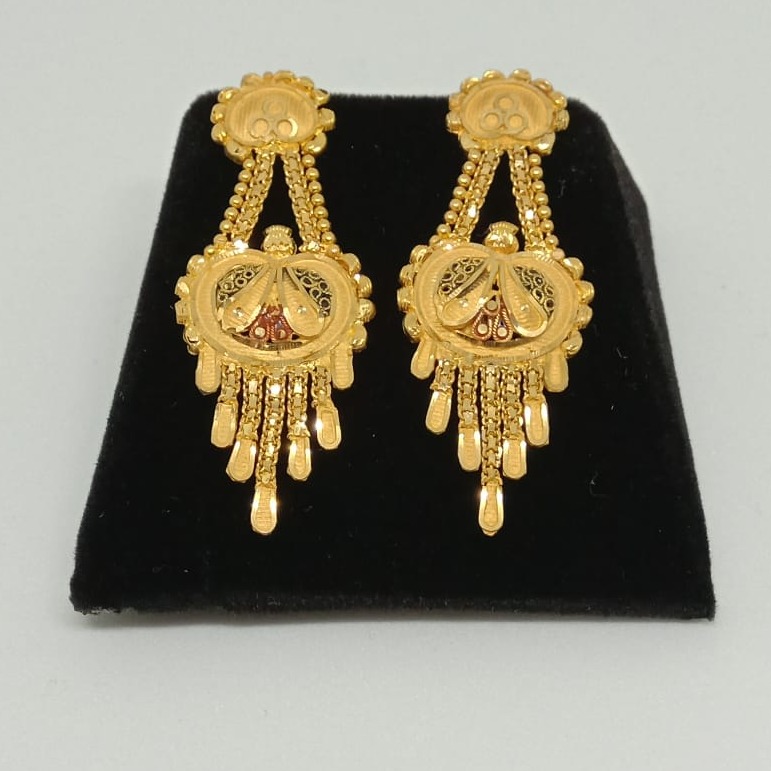 916 Gold Fancy Latkan Earring MJ-E001