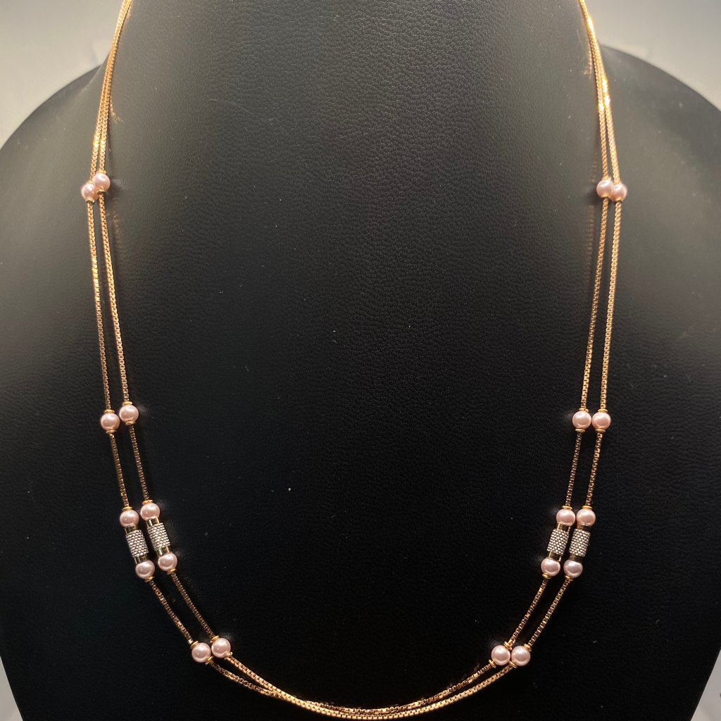 Rose 18k gold light weight necklace