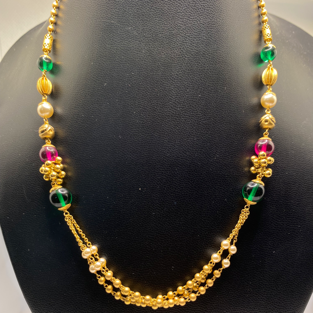 Antique Gold pearls necklace