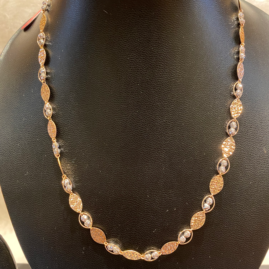Italian rose gold pattern chain