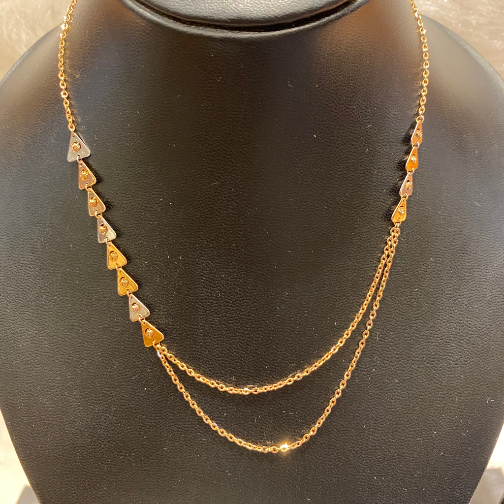 rose 18k gold Fancy chain