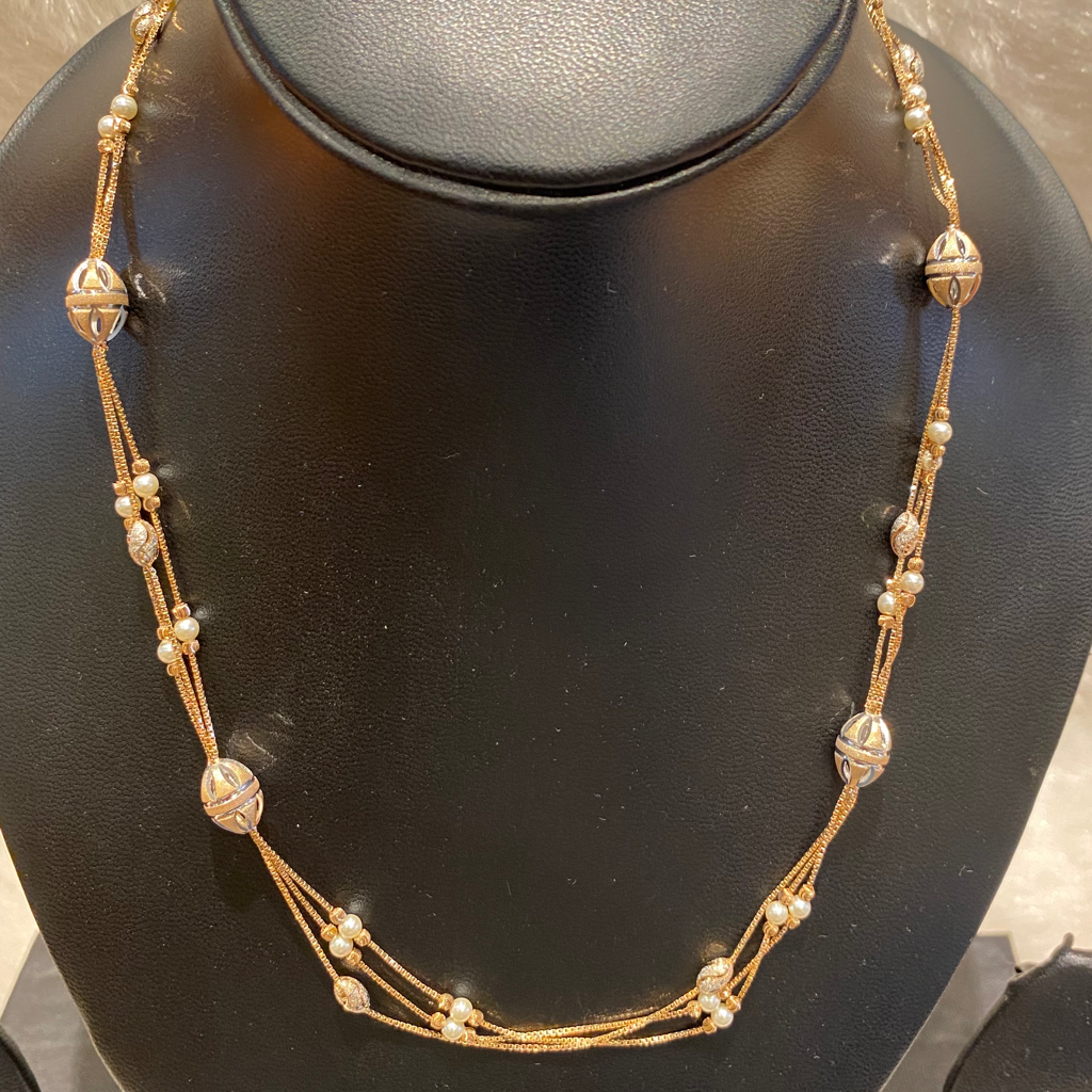 Italian 18k rose gold chain