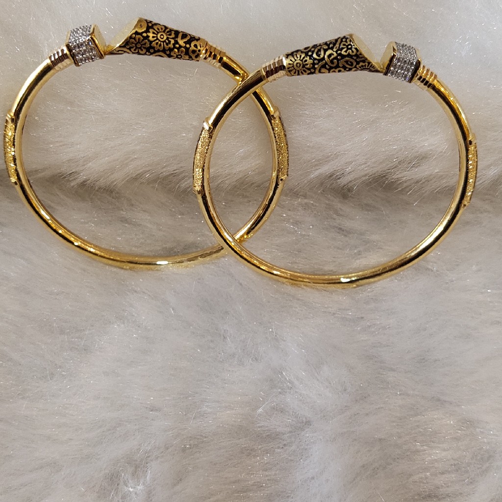 916 Gold Antique Kadli Bangle