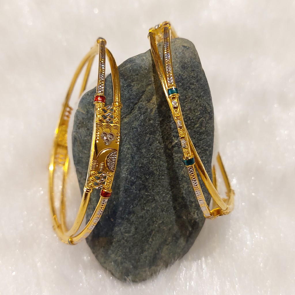 22K Gold Stylish Copper Kadli - Image 4