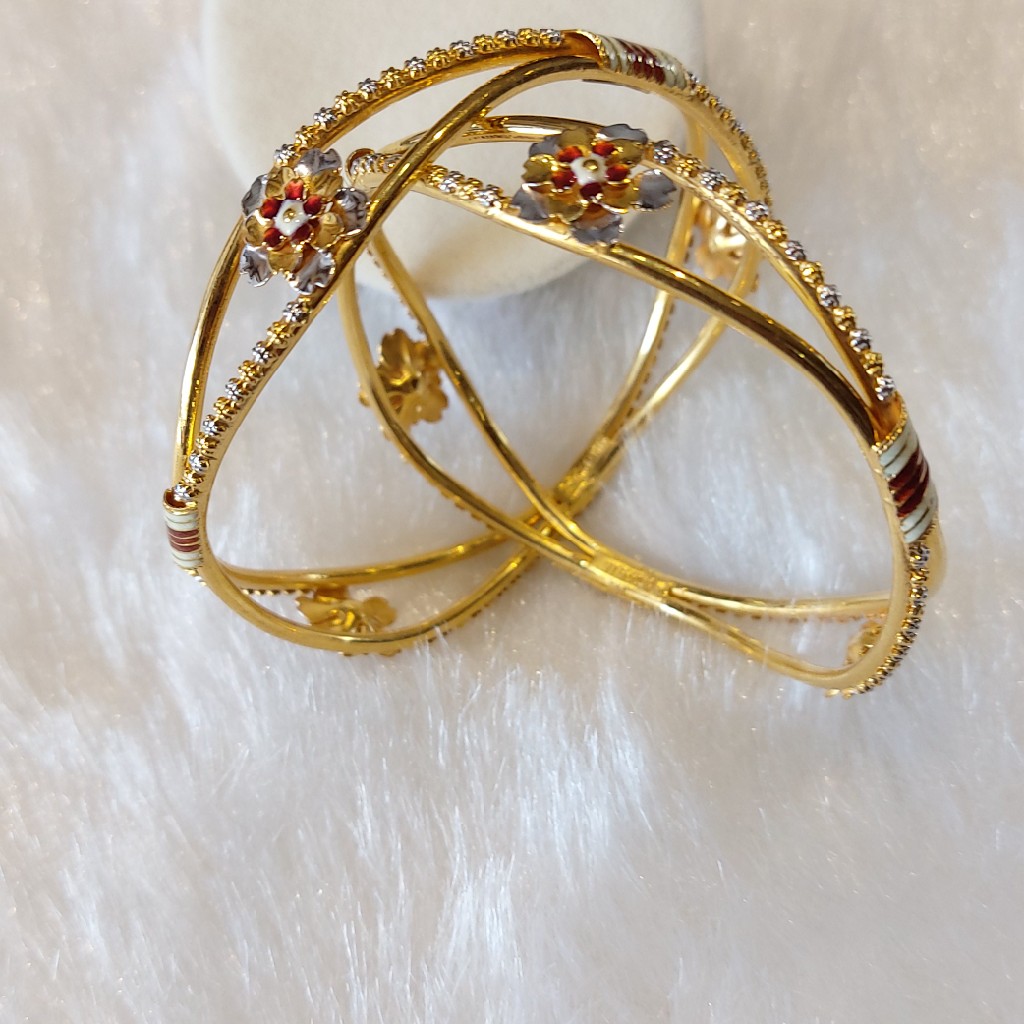 916 Gold Fancy Flower Design Kadli