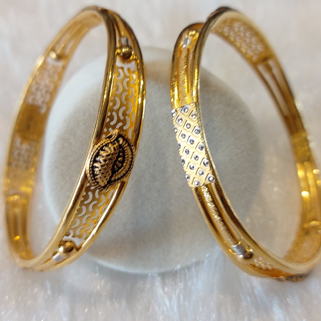 22KT Gold Antique Copper Kadli Bangle